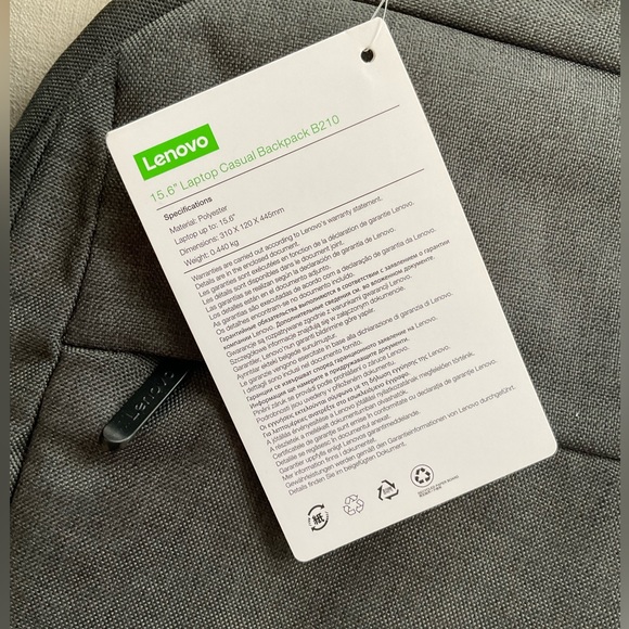 🆕 Lenovo 15.6" in. laptop Grey Lightweight School /Work /Trips Backpack B210 🎒 - Picture 13 of 15